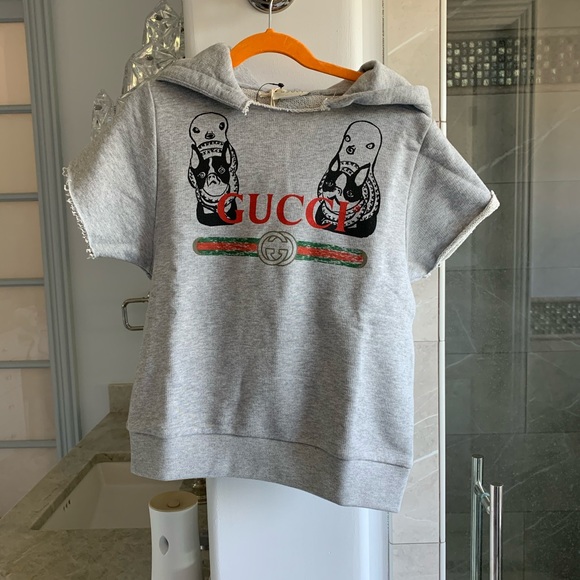 GUCCI Kids Short-Sleeve Logo Graphic Hoodie - Picture 2 of 7